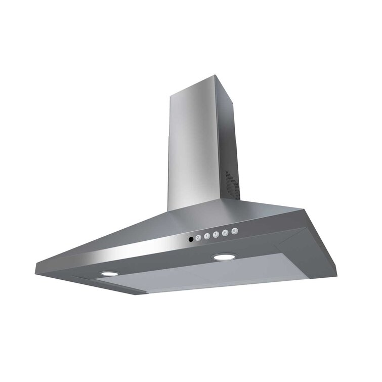 Faber Classica Plus 36 Inches 600 Cubic Feet Per Minute Convertible Wall  Mount Range Hood with Mesh Filter and Light Included